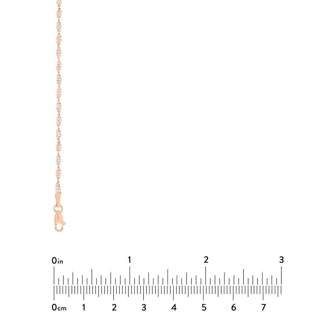 2.10mm Rose/White Dorica Chain
