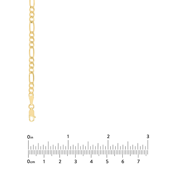3.9mm Light Concave Figaro Chain with Lobster Lock
