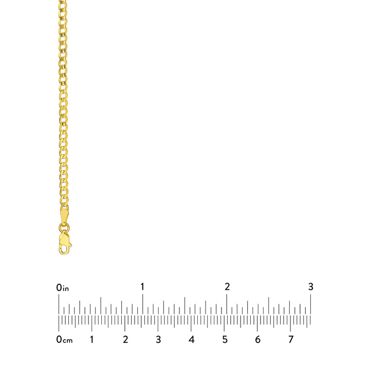 2.7mm Light Open Curb Chain with Lobster Lock