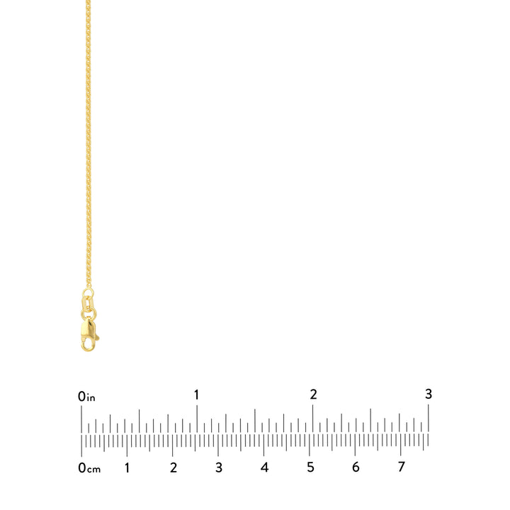 1.25mm Wheat Chain with Lobster Lock