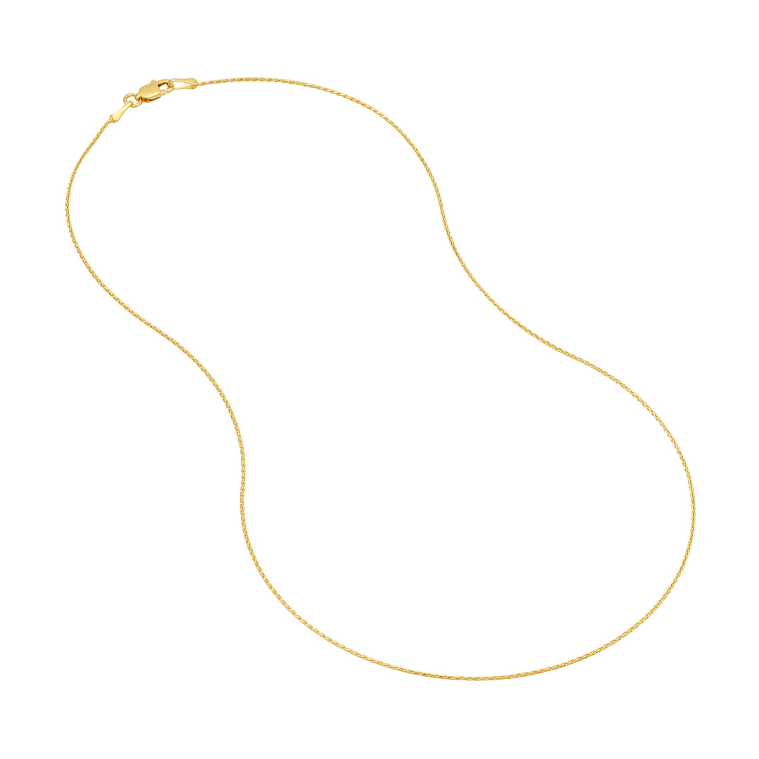 0.85mm D/C Round Wheat Chain with Lobster Lock