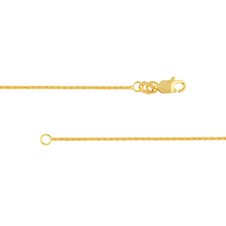 0.85mm D/C Round Wheat Chain with Lobster Lock