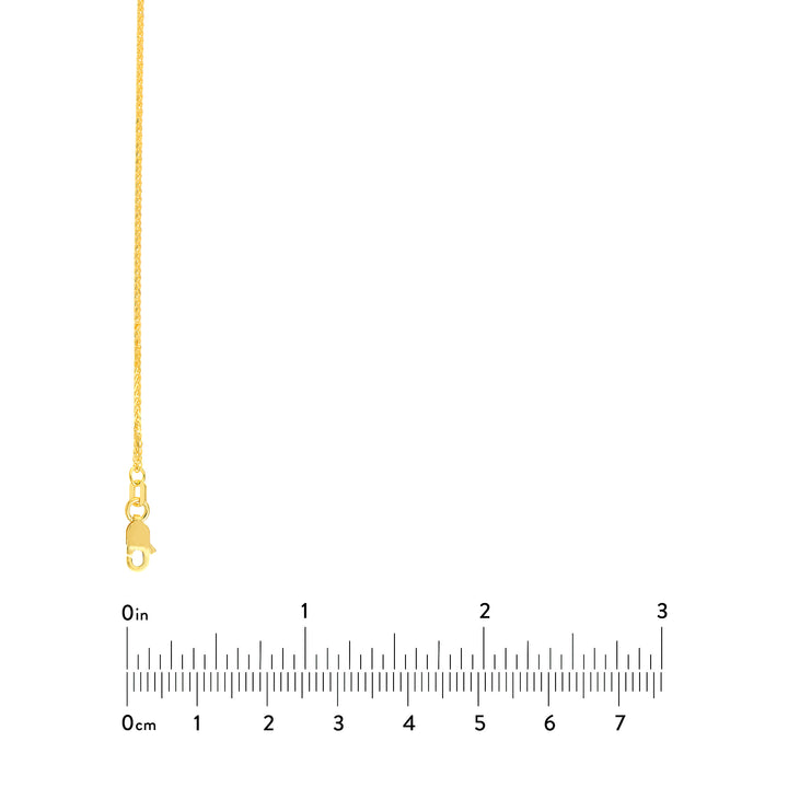1.25mm D/C Square Wheat Chain with Lobster Lock