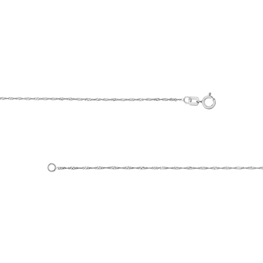 1mm Singapore Chain with Spring Ring