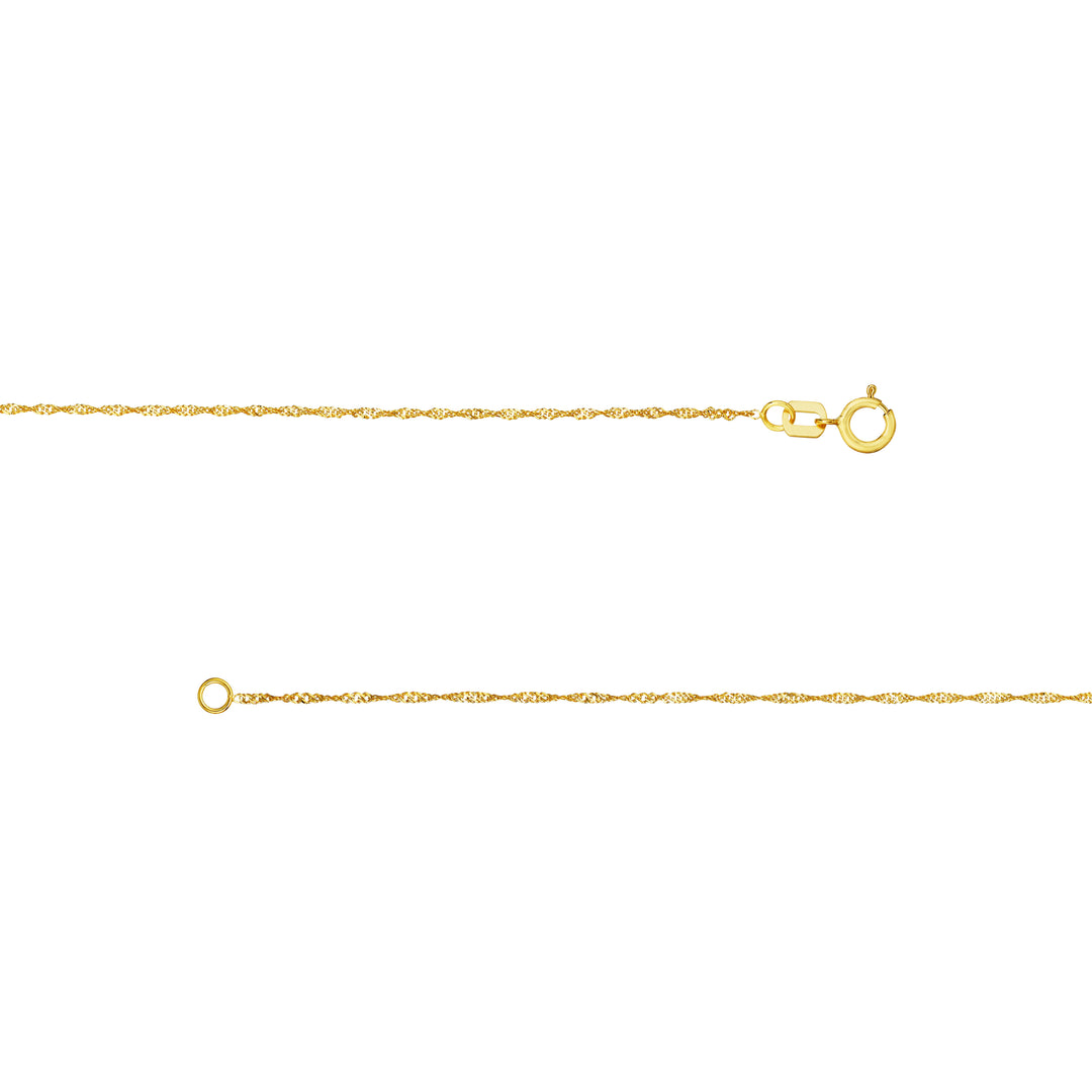 1mm Singapore Chain with Spring Ring