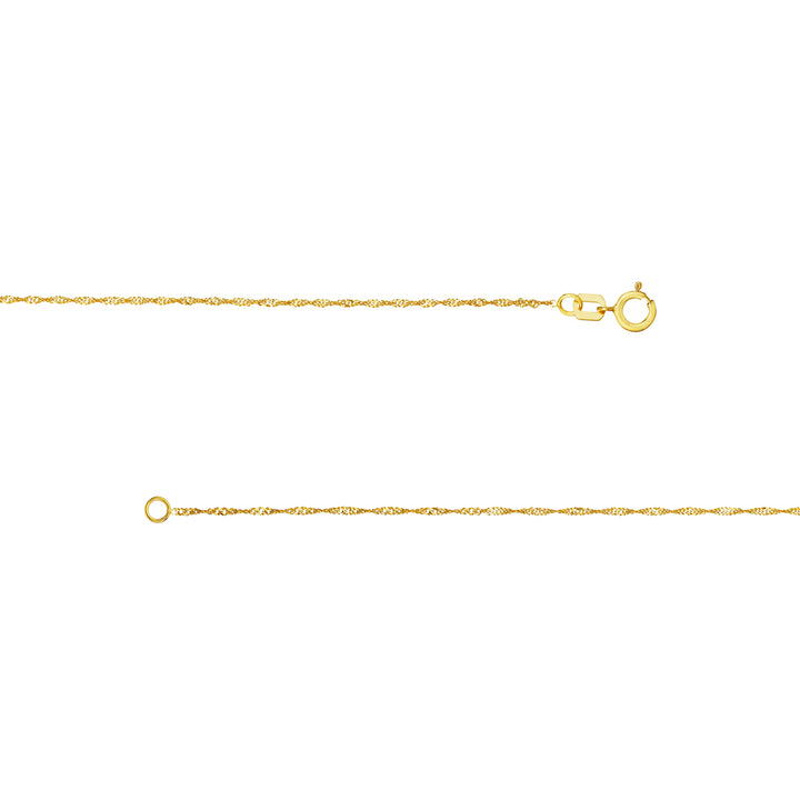 1mm Singapore Chain with Spring Ring