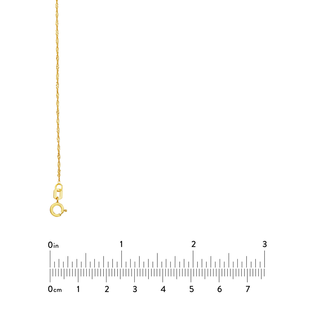 1mm Singapore Chain with Spring Ring