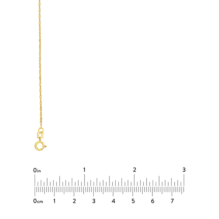 1mm Singapore Chain with Spring Ring