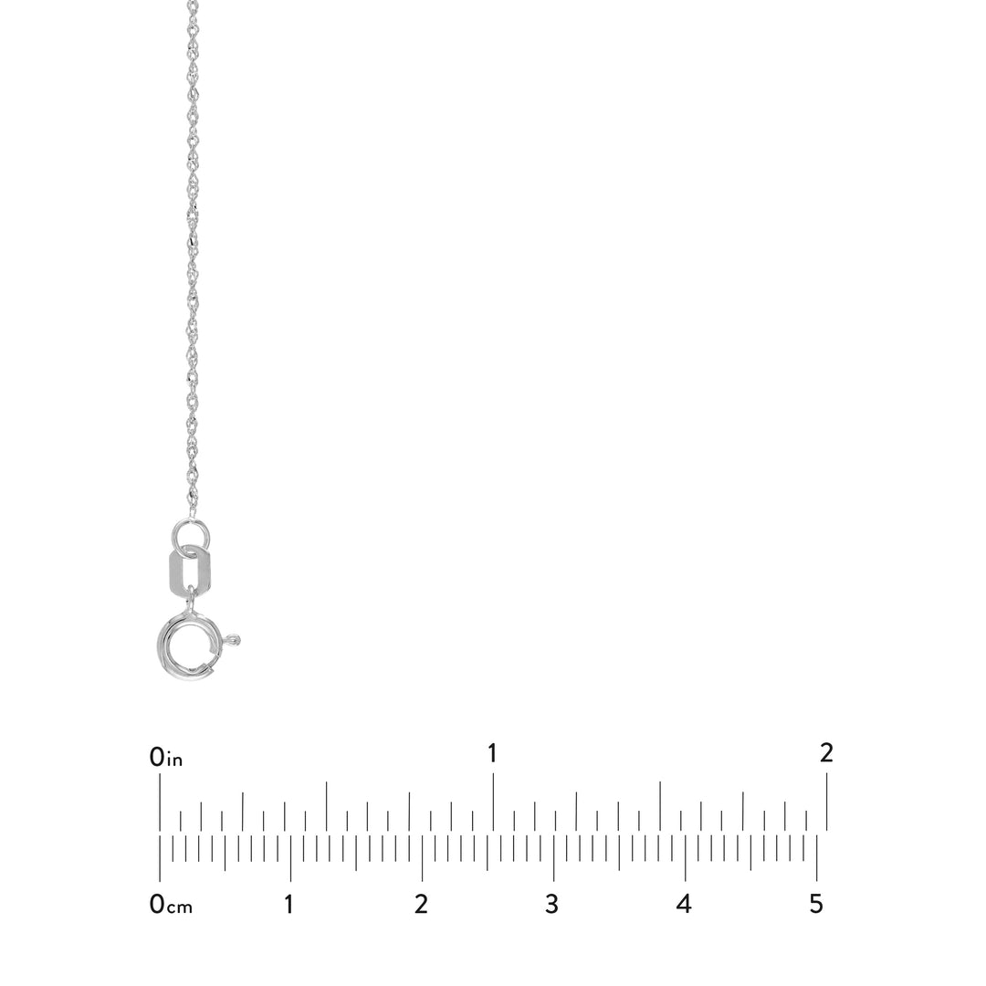 0.8mm Sparkle Singapore Chain with Spring Ring