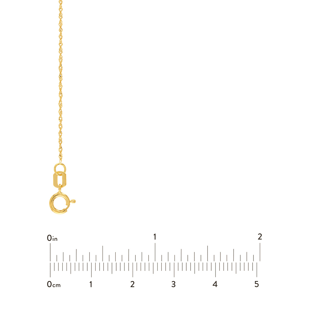 0.8mm Sparkle Singapore Chain with Spring Ring