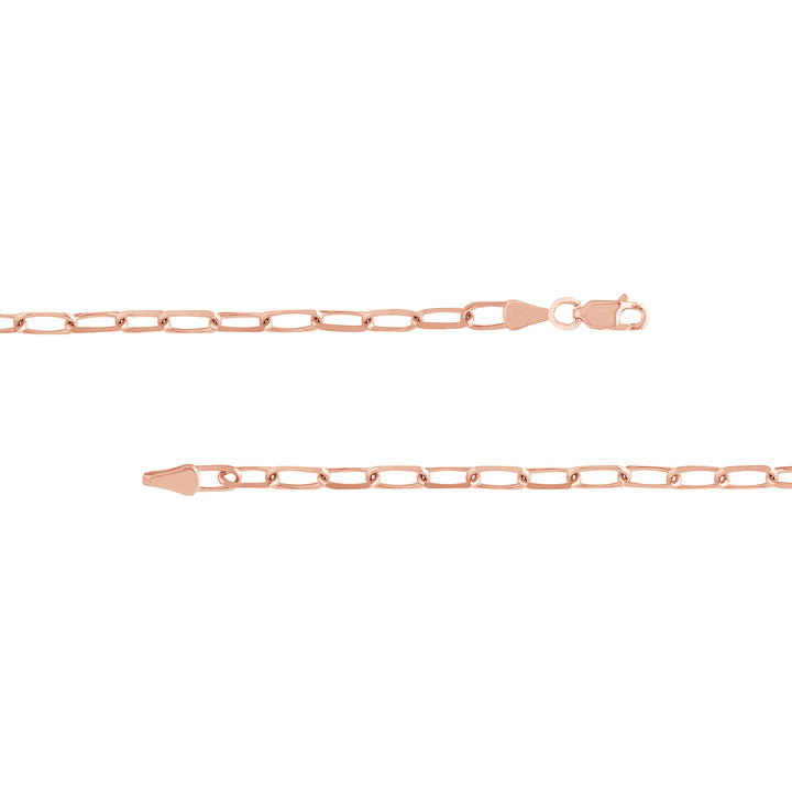 4mm Paper Clip Chain with Lobster Lock