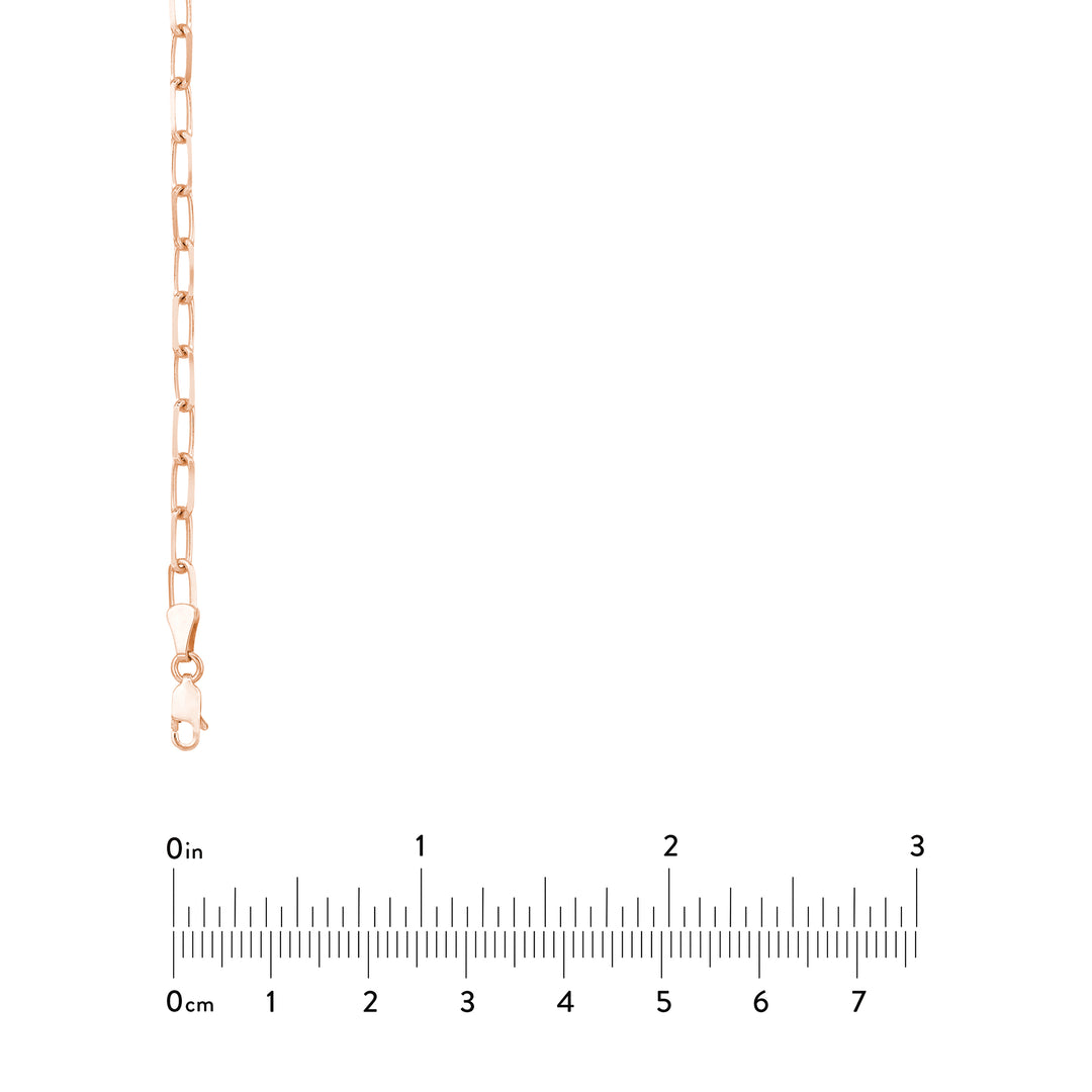 4mm Paper Clip Chain with Lobster Lock