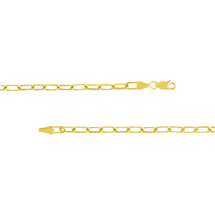 4mm Paper Clip Chain with Lobster Lock