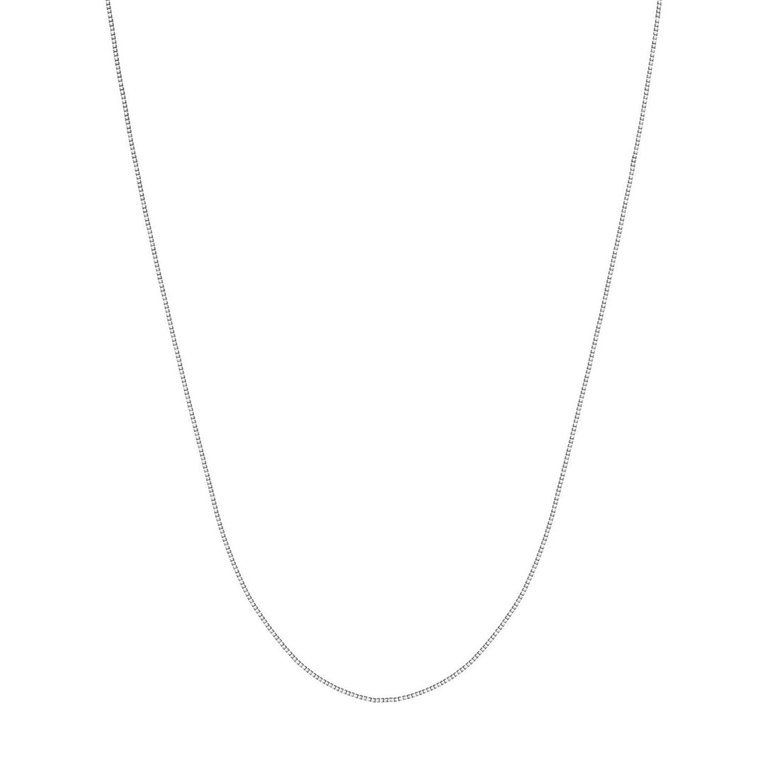 0.55mm Box Chain with Lobster Lock and Quality Tag