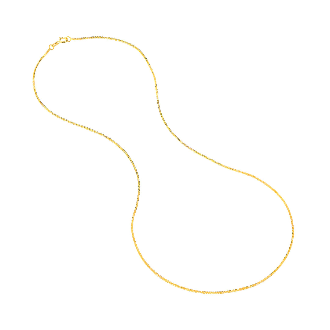 0.85mm Square Wheat Chain with Spring Ring