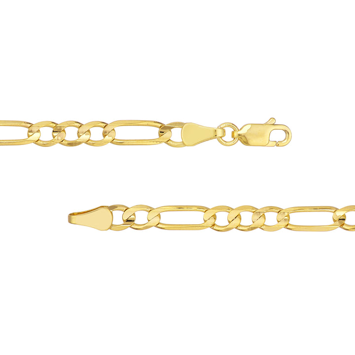 4.7mm Light Concave Figaro Chain Lobster Lock Endcap