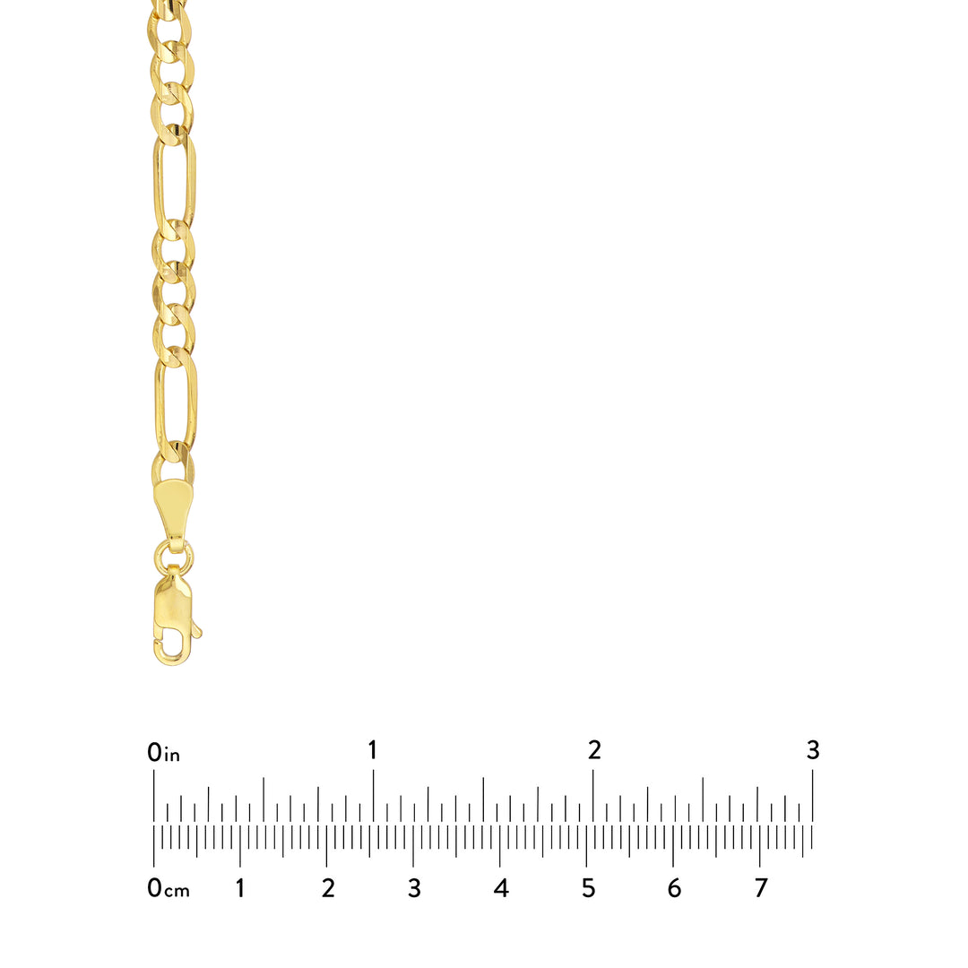 4.7mm Light Concave Figaro Chain Lobster Lock Endcap