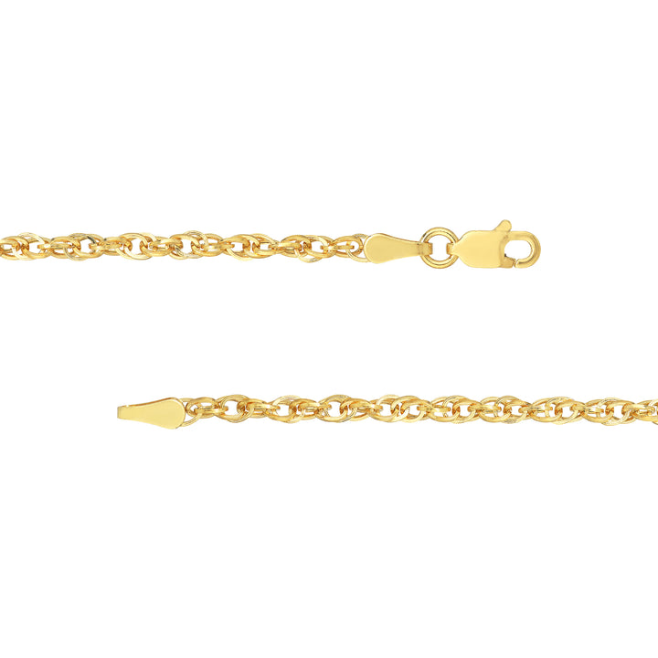 2.6mm Designer Rope Chain with Lobster Lock