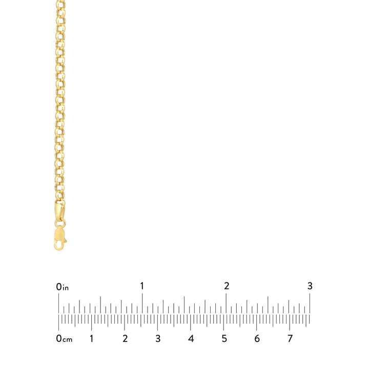 3.75mm Hollow Rolo Chain with Lobster Lock