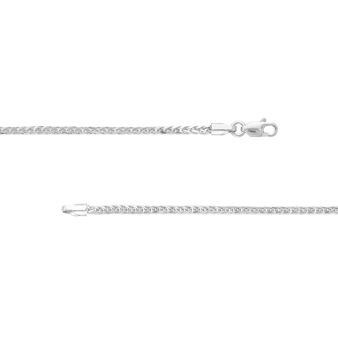 2.25mm Square Wheat Chain with Lobster Lock