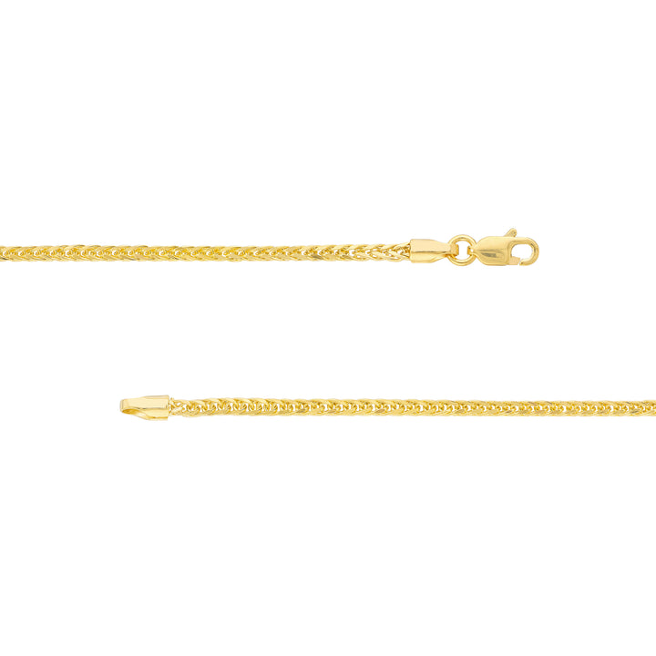 2.25mm Square Wheat Chain with Lobster Lock