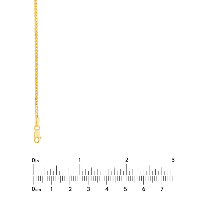 2.25mm Square Wheat Chain with Lobster Lock