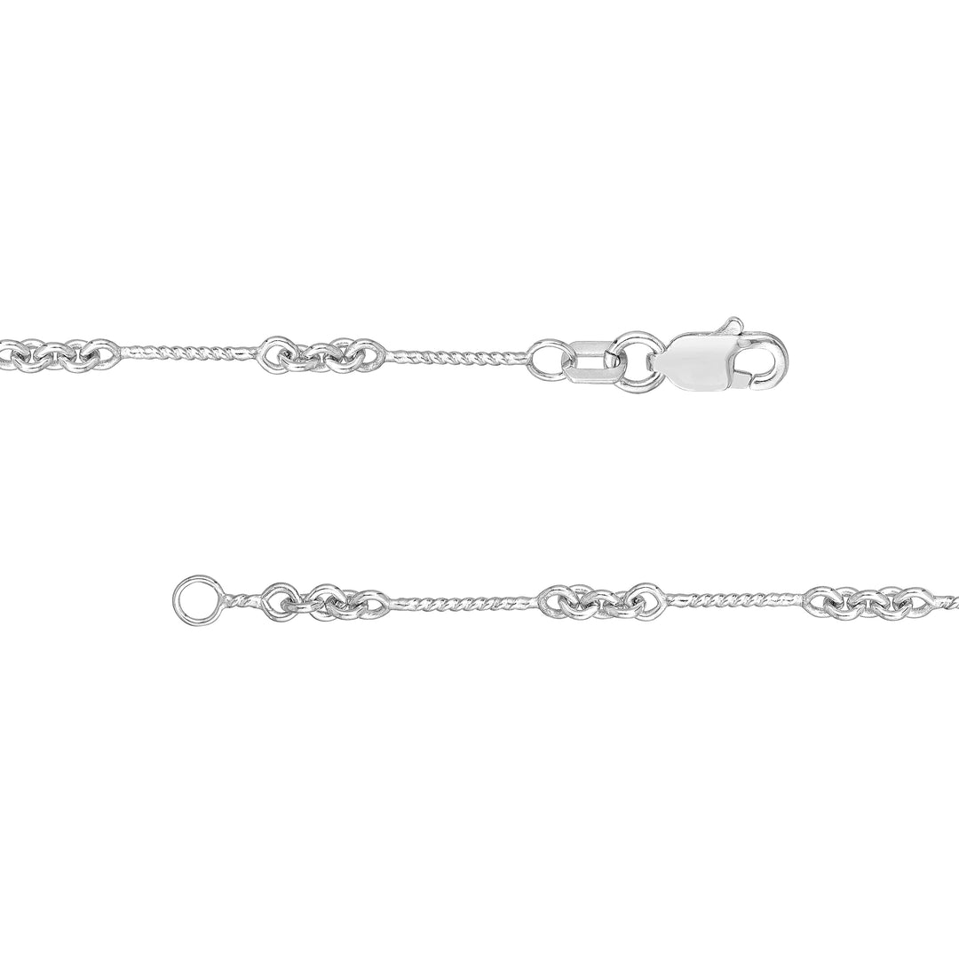 0.8mm Designer Twist Chain with Lobster Lock