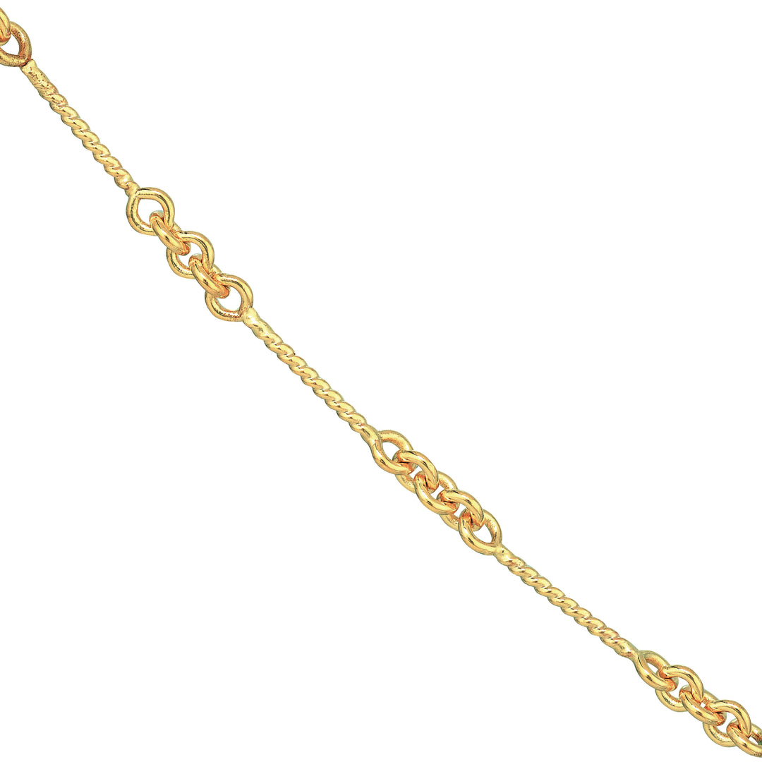 0.8mm Designer Twist Chain with Lobster Lock