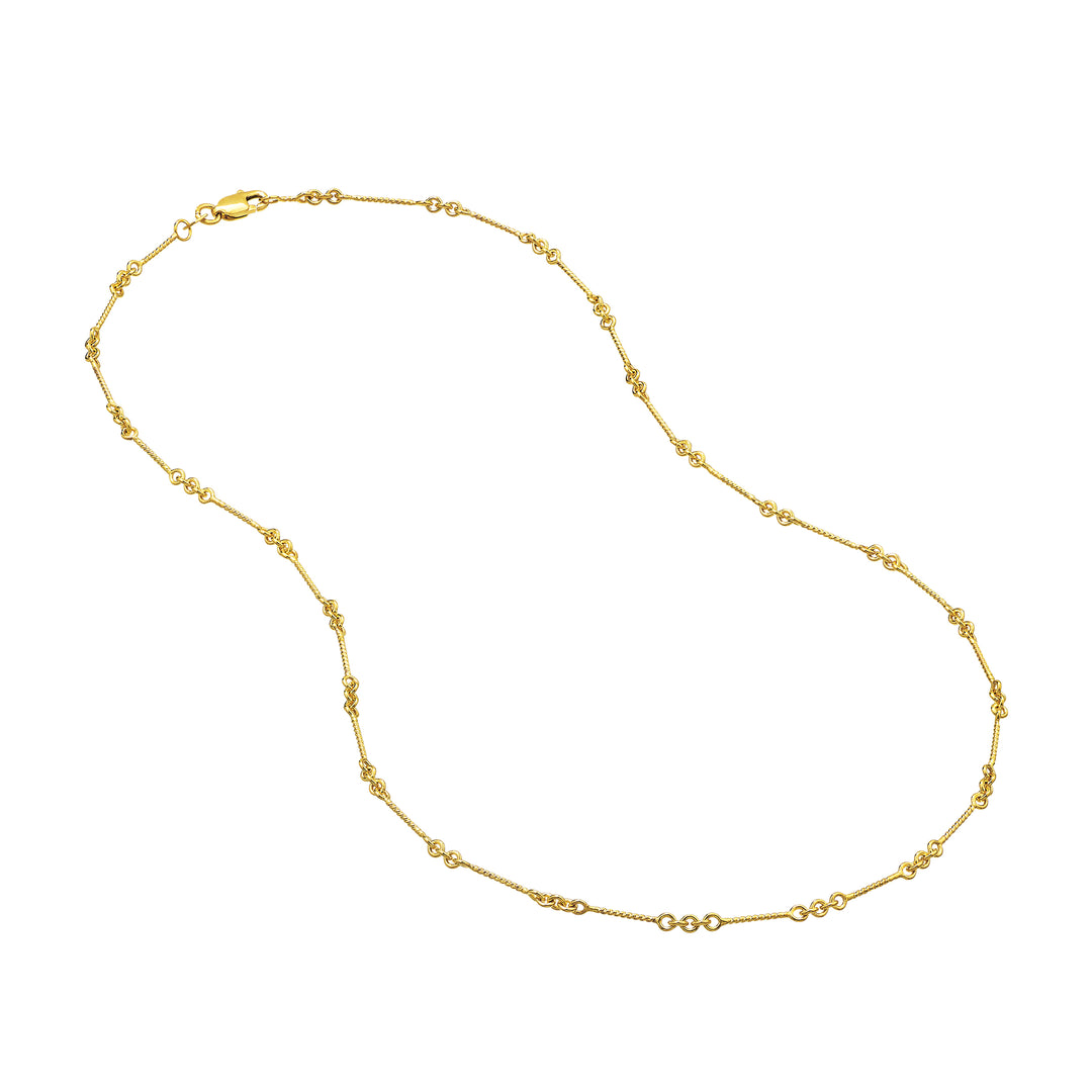 0.8mm Designer Twist Chain with Lobster Lock