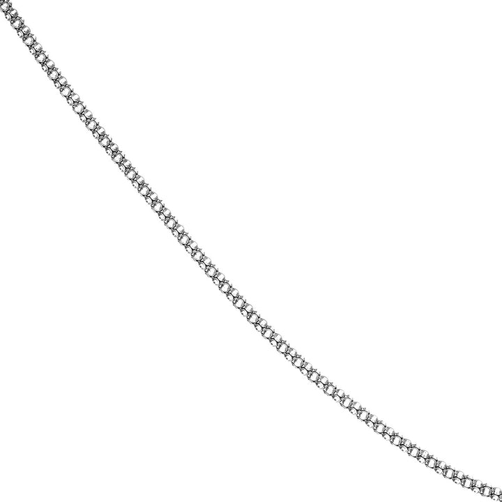 Sterling Silver 2.3mm Oxidized Popcorn Chain with Lobster Lo
