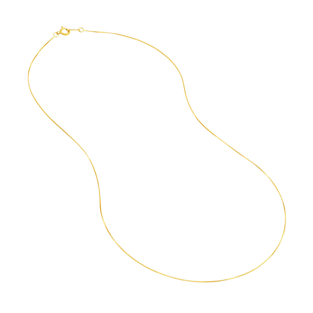 0.55mm Box Chain with Spring Ring and Q-Tag