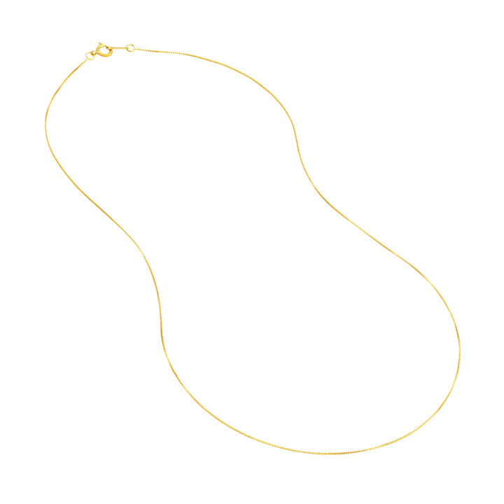 0.55mm Box Chain with Spring Ring and Q-Tag