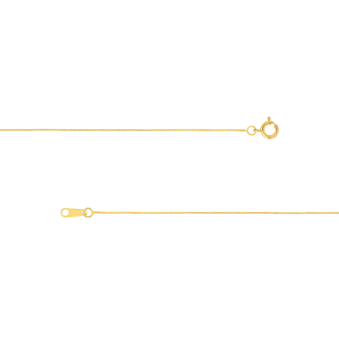 0.55mm Box Chain with Spring Ring and Q-Tag