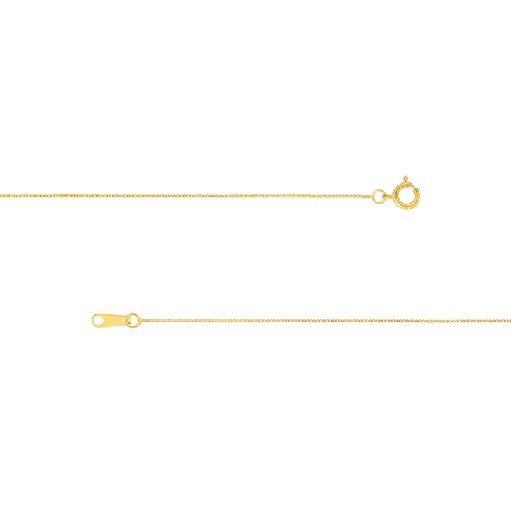 0.55mm Box Chain with Spring Ring and Q-Tag