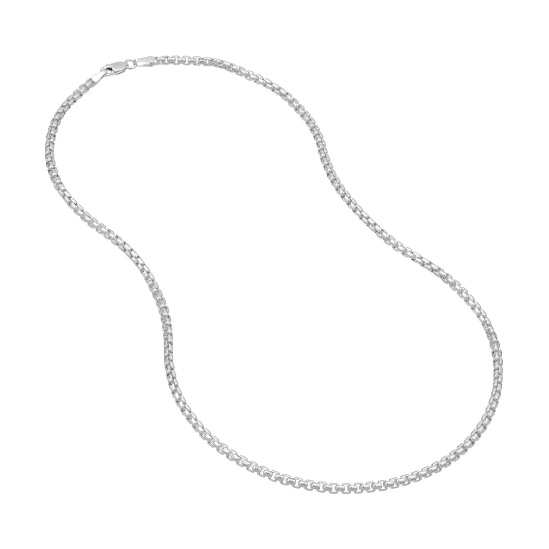 2.6mm Hollow Round Box Chain with Lobster Lock