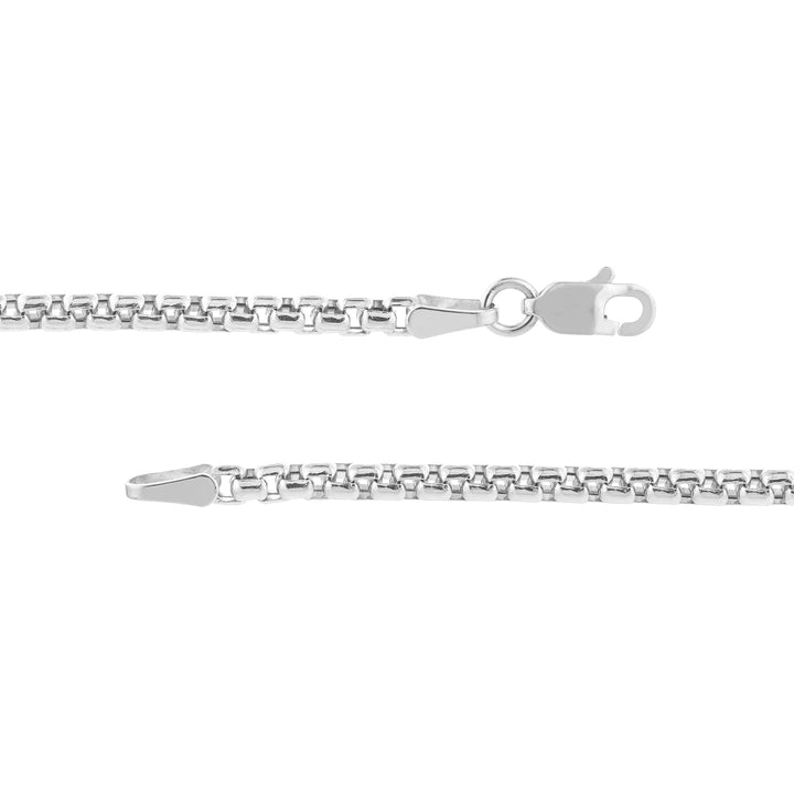 2.6mm Hollow Round Box Chain with Lobster Lock