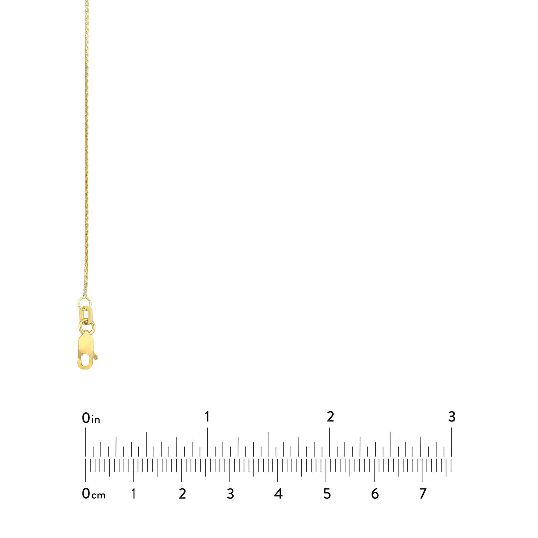 0.85mm Two-Tone Pavé Wheat Chain with Lobster Lock