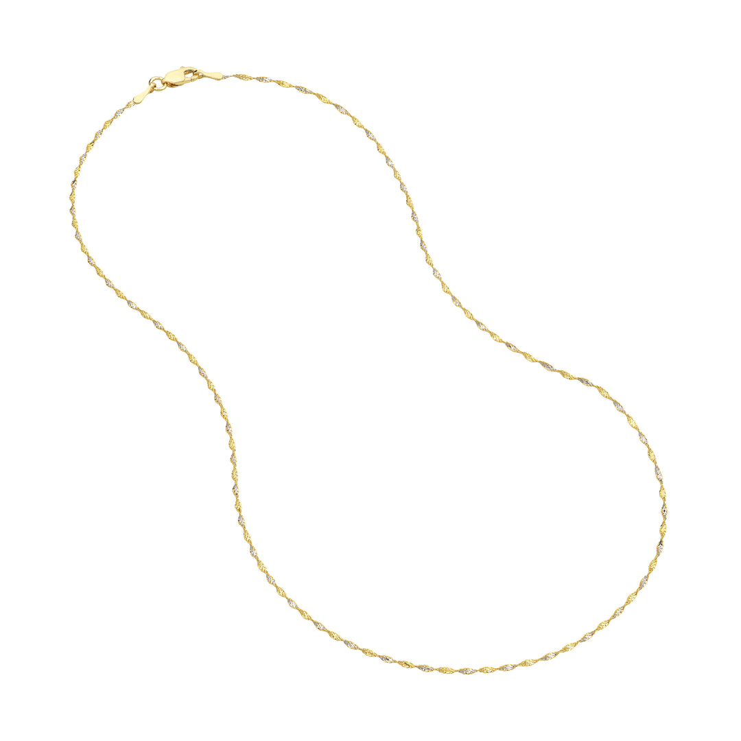 1.35mm Yellow/White Dorica Chain with Lobster Lock