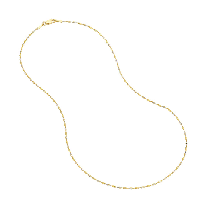1.35mm Yellow/White Dorica Chain with Lobster Lock