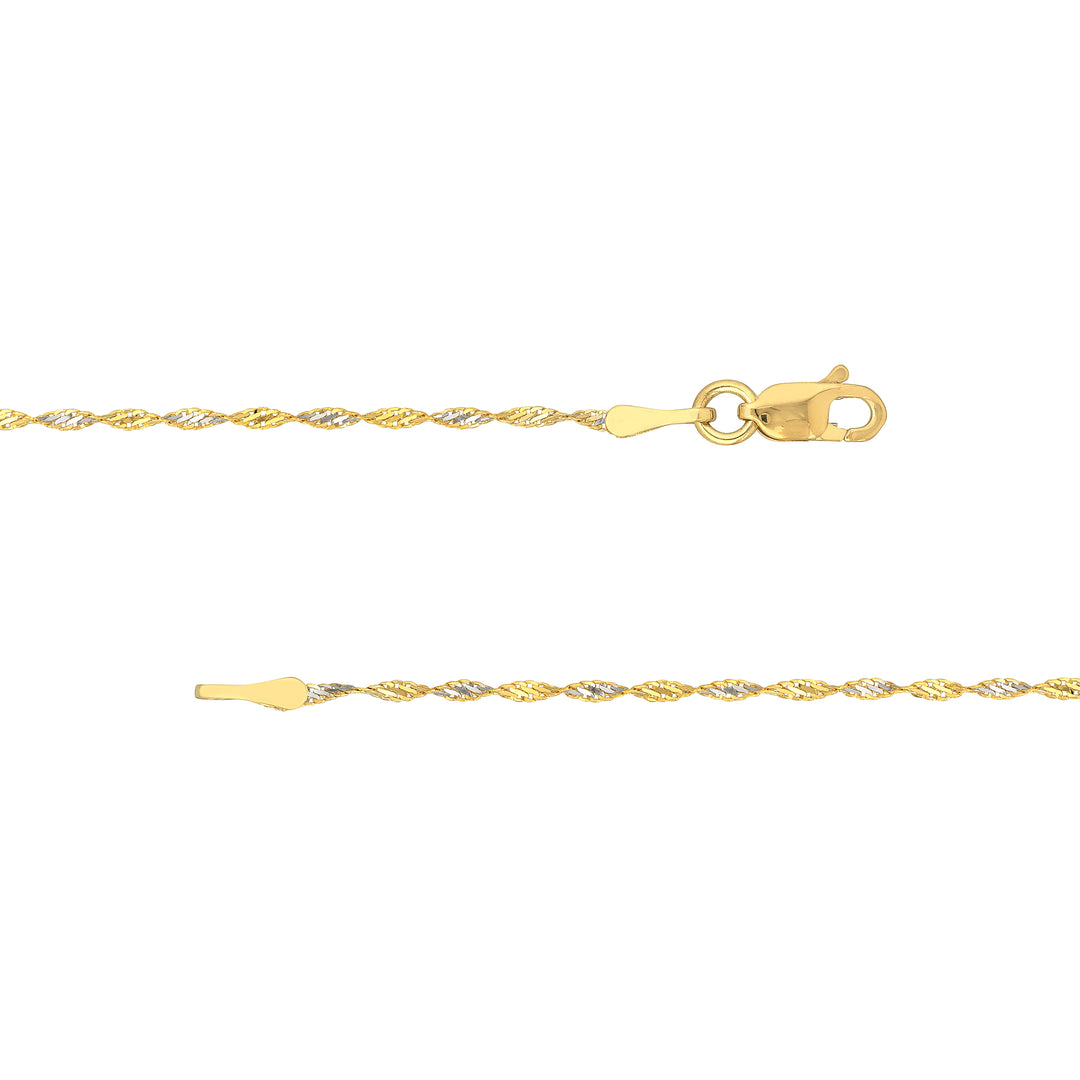 1.35mm Yellow/White Dorica Chain with Lobster Lock