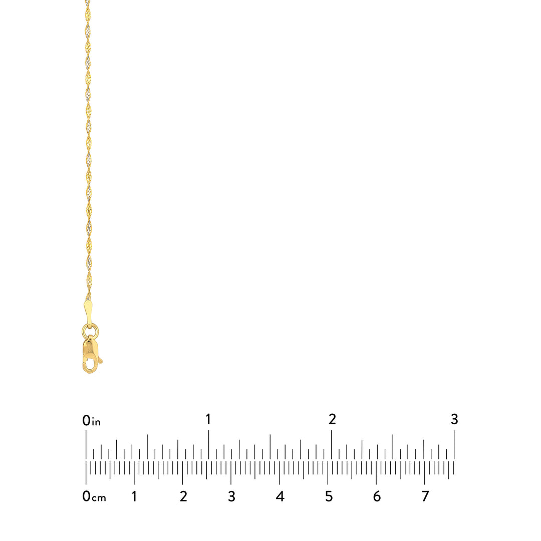 1.35mm Yellow/White Dorica Chain with Lobster Lock