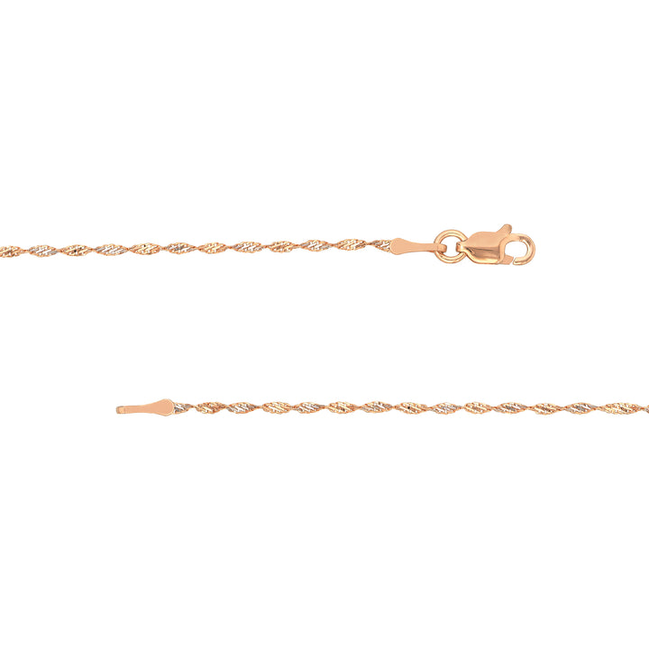 1.35mm Rose/White Dorica Chain with Lobster Lock