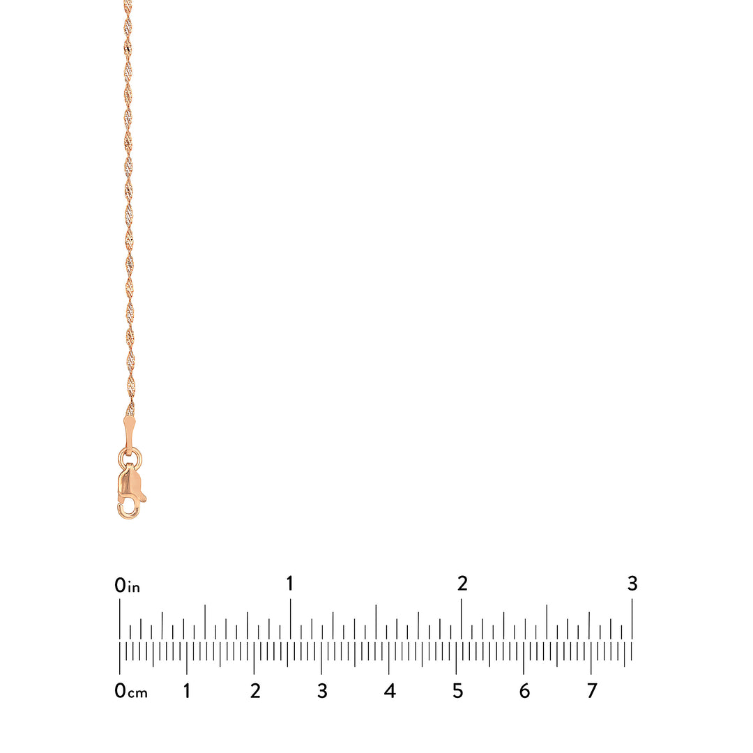 1.35mm Rose/White Dorica Chain with Lobster Lock