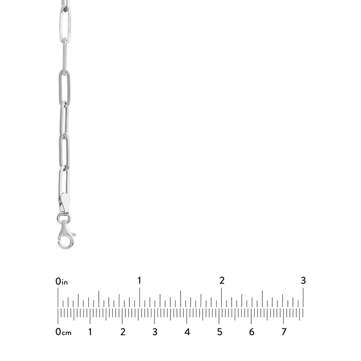 3.80mm Hollow Paper Clip Chain with Pear Lock