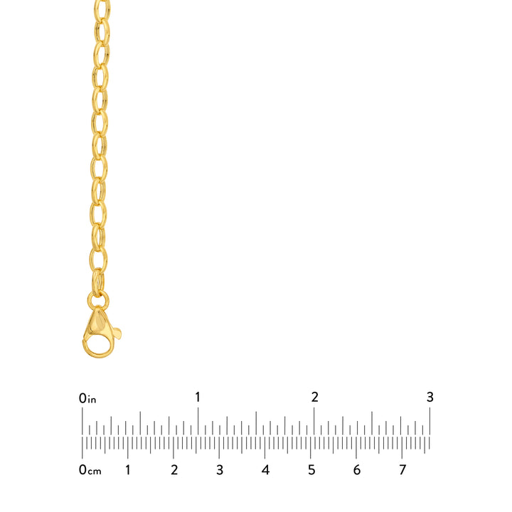 4.5mm Hollow Oval Forzentina Chain with Pear Lock