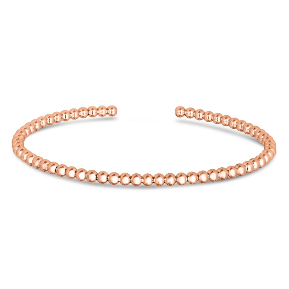 14K Gold 3mm Bead Cuff