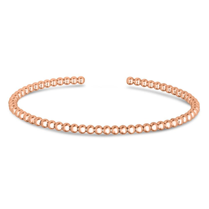 14K Gold 3mm Bead Cuff
