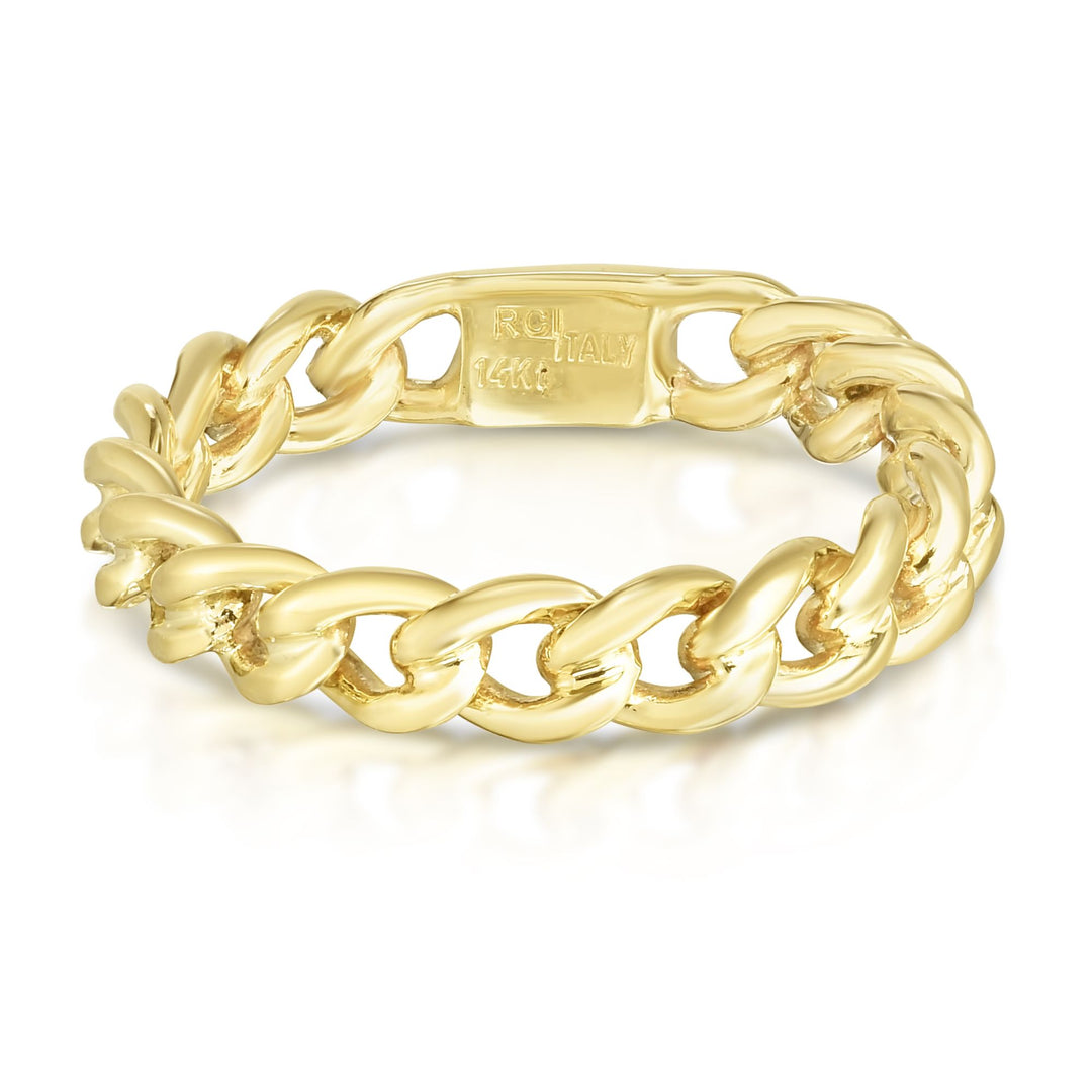 14K Gold Curb Ring