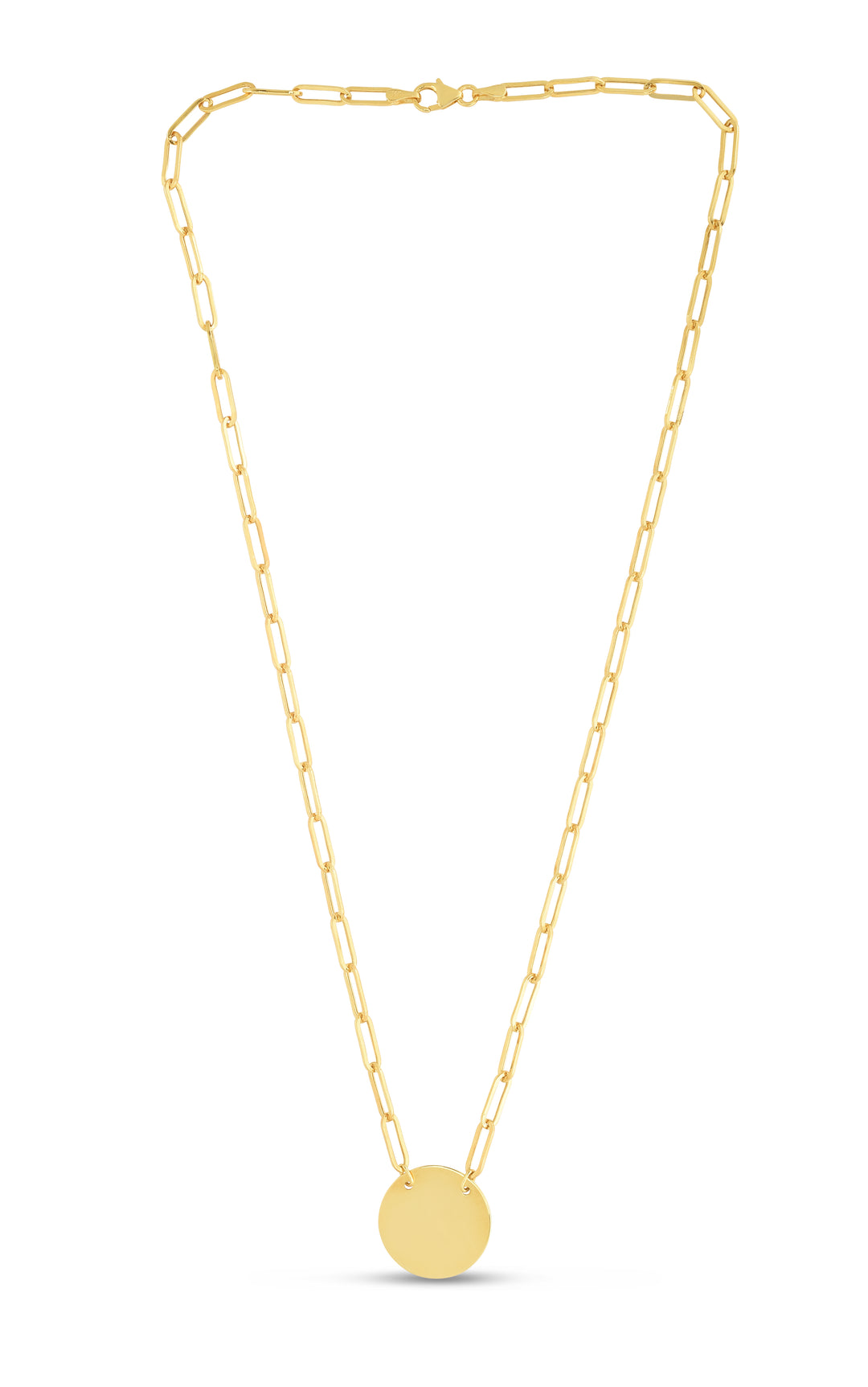 14K Gold Disc Necklace