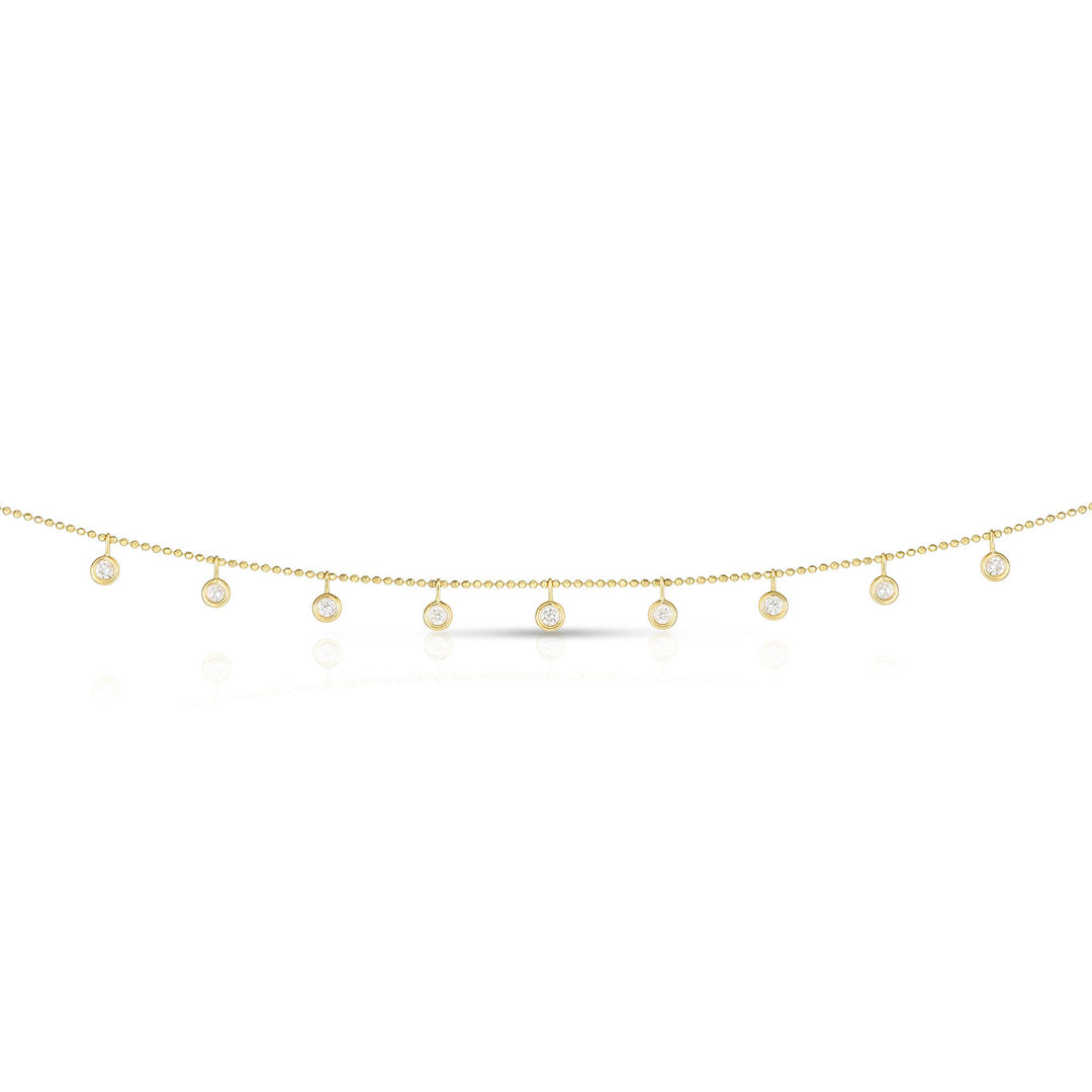 14K Gold .50ct Dangling Diamonds Necklace